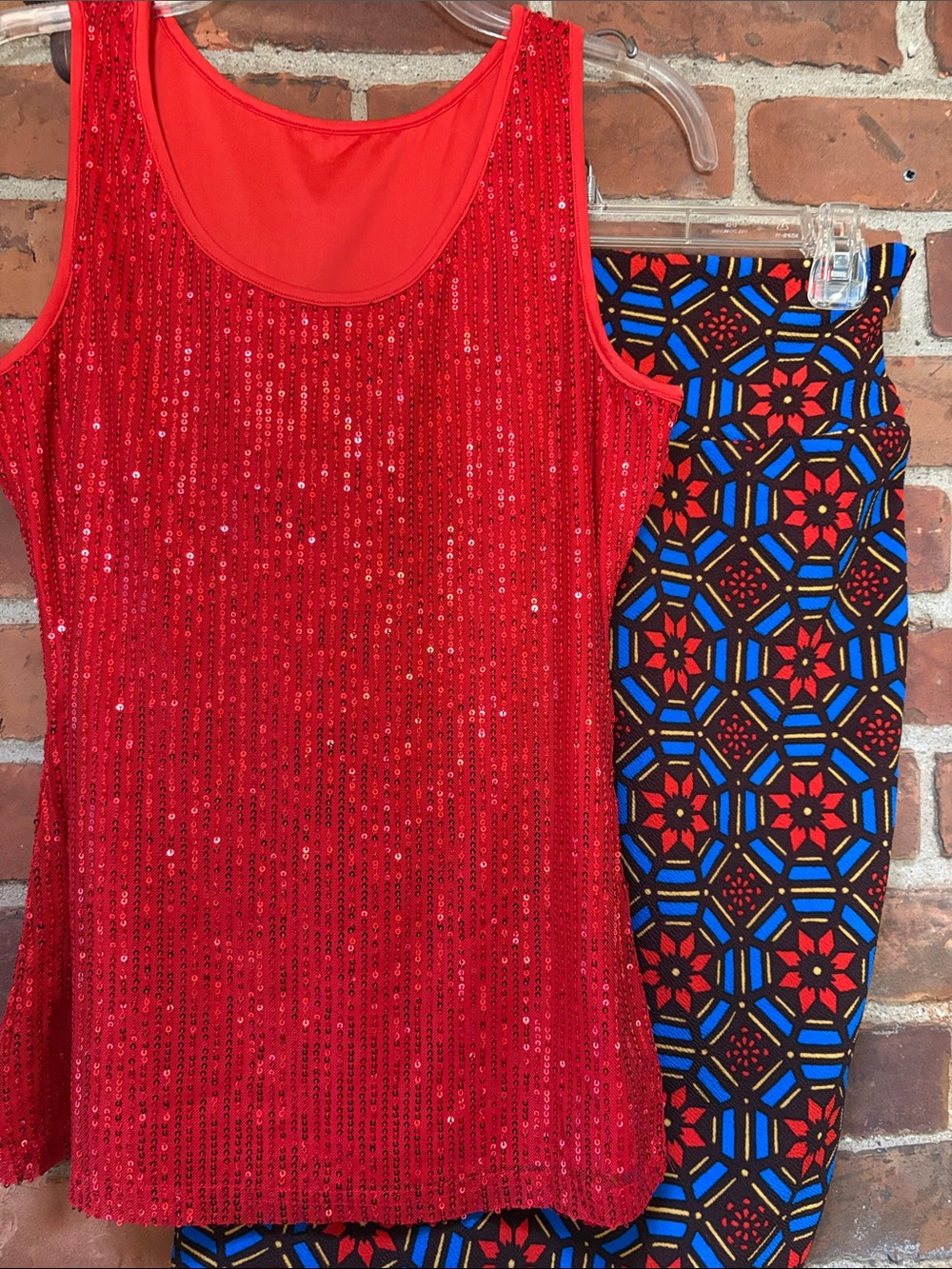 Sequin tank & LuLaRoe Cassie skirt bundle